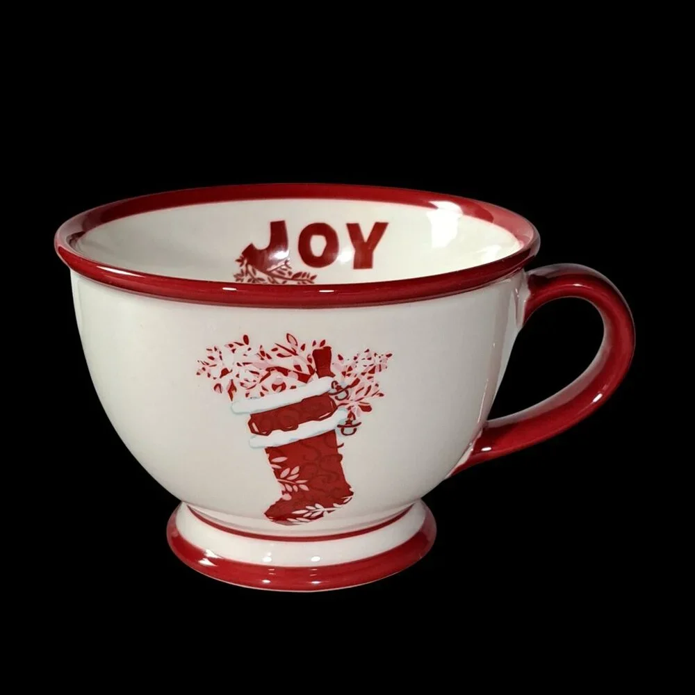 Starbucks Holiday 2007‎ Joy Stocking Footed Mug Cup Coffee Tea Christmas - Picture 8 of 10